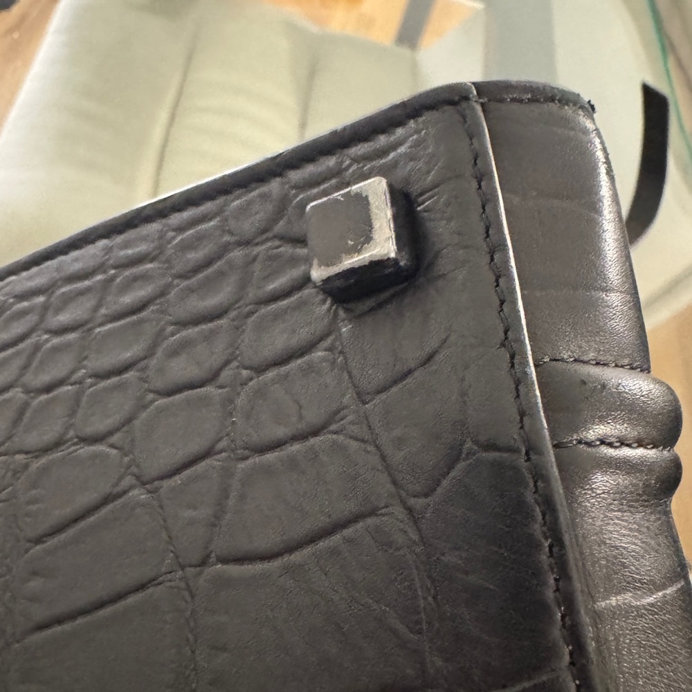 Celine Crocodile Embossed Phantom  / BLACK Medium Rare Edition 100% Authentic - Picture 15 of 15